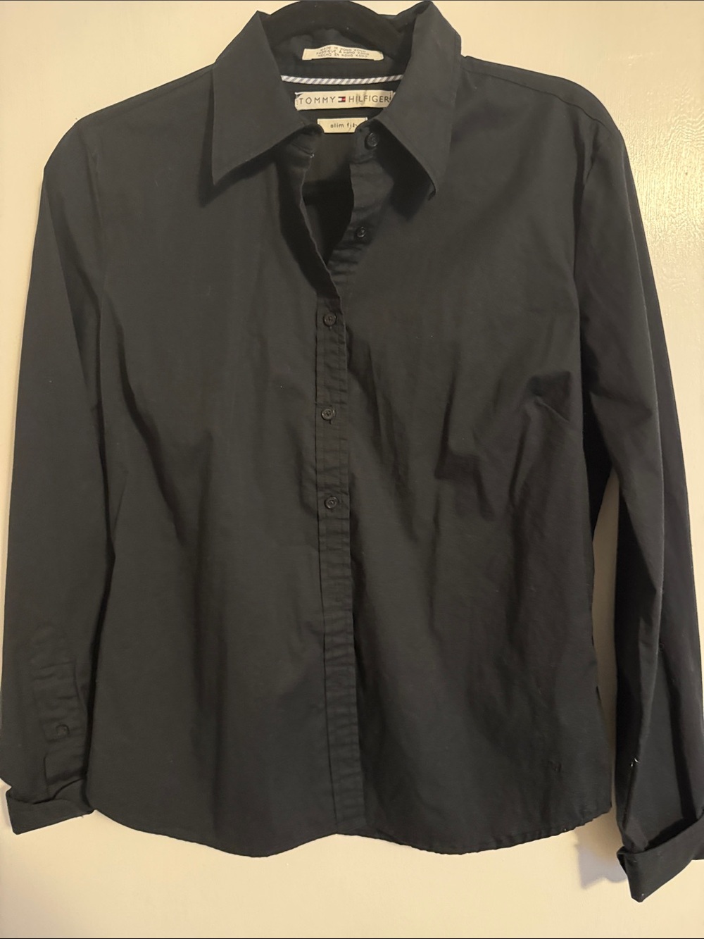 Tommy Hilfiger Black Long-Sleeve Dress Shirt